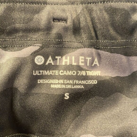 Athleta Size Small Ultimate Camo 7/8 Tight Leggings Gray - Picture 4 of 5